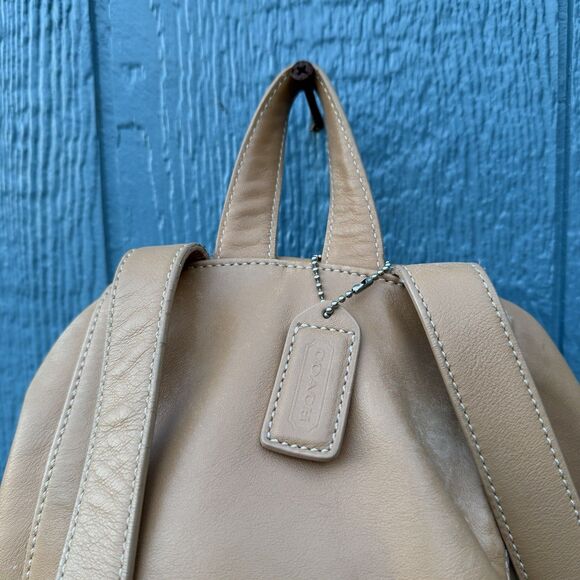Coach Legacy Tan Leather Backpack - Picture 4 of 6
